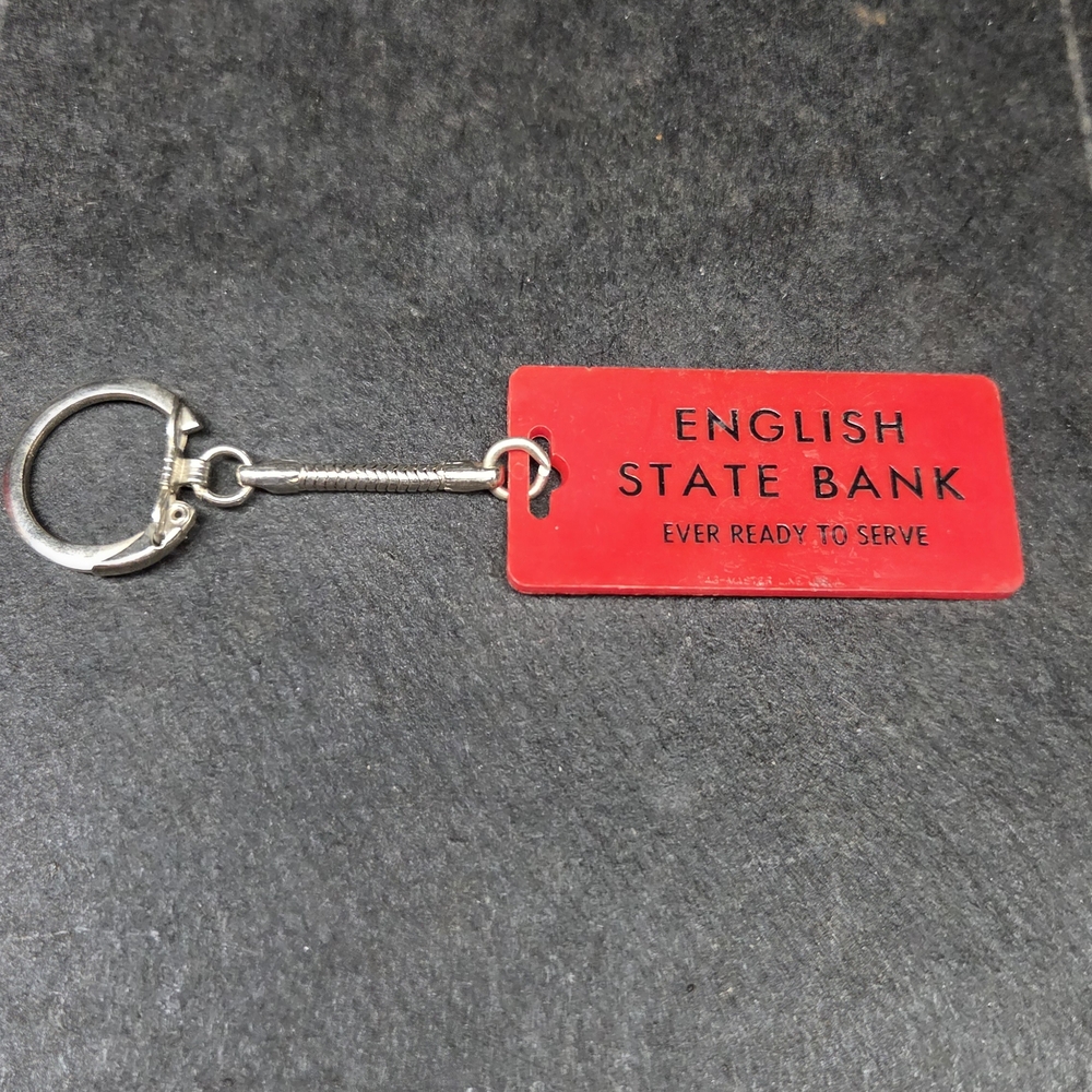 Red English State Bank Keychain